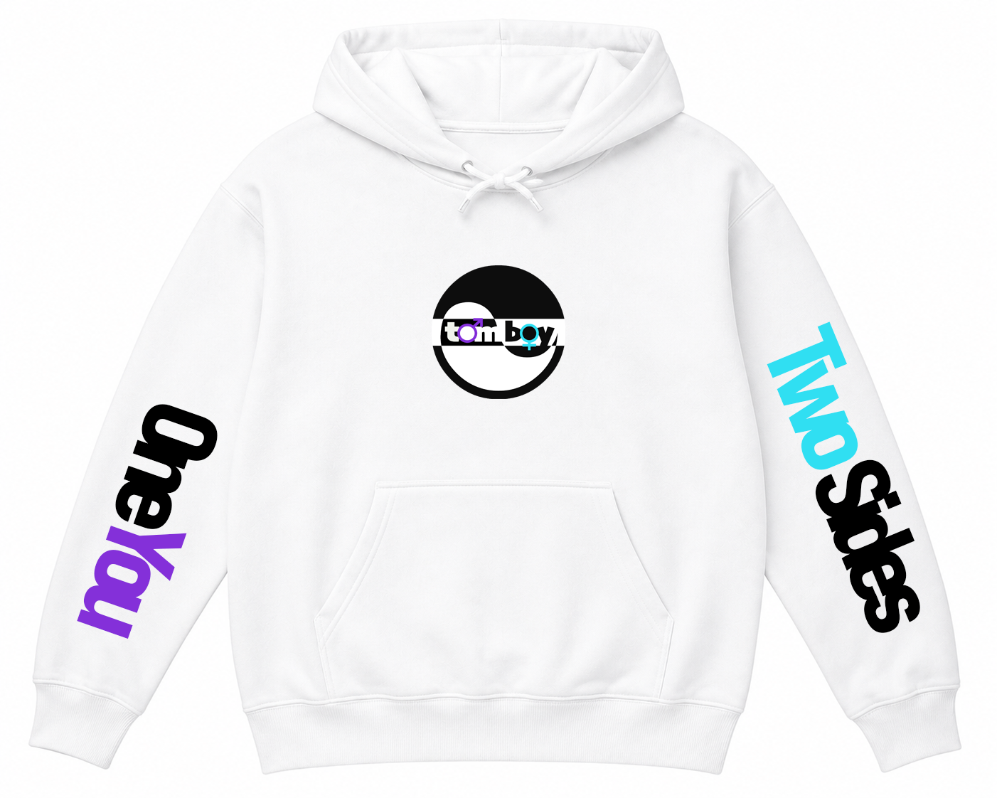 Two Sides One You Hoodie - White